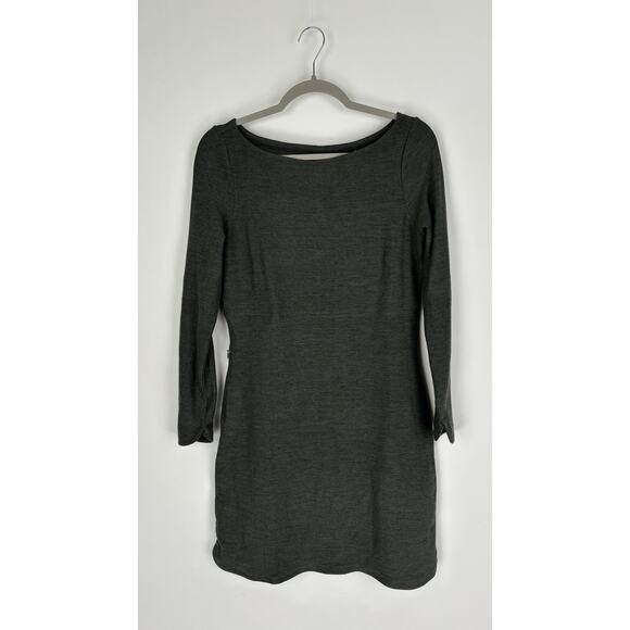 Toad & Co Intermezzo Long Sleeve Dress Dark Graphite Womens Medium New - Picture 1 of 12